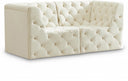 Tuft 70" Velvet Upholstered 2pc. Modular Loveseat - Cream