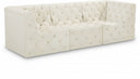 Tuft 99" Velvet Upholstered 3pc. Modular Sofa - Cream