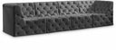 Tuft 128" Velvet Upholstered 4pc. Modular Sofa - Grey
