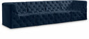 Tuft 128" Velvet Upholstered 4pc. Modular Sofa - Blue