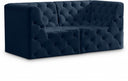 Tuft 70" Velvet Upholstered 2pc. Modular Loveseat - Blue