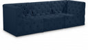 Tuft 99" Velvet Upholstered 3pc. Modular Sofa - Blue