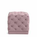 Stella Velvet Upholstered Stool - Pink