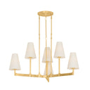 Vintage Gold Leaf Allaben Chandelier 39.5" by Hudson Valley