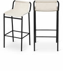 Dax Vegan Leather Upholstered Counter Stool - Cream