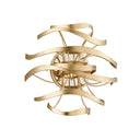 Gold Leaf Calligraphy Chandelier 42" by Corbett Lighting, view 7