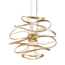 Gold Leaf Calligraphy Chandelier 42" by Corbett Lighting, view 5