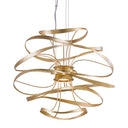 Gold Leaf Calligraphy Chandelier 42" by Corbett Lighting, view 4
