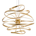 Gold Leaf Calligraphy Chandelier 26" by Corbett Lighting, view 5