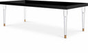 Bethany 94.5" Lacquer Top And Acrylic Base Dining Table - Black