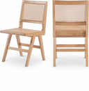 Preston Solid Wood And Natrual Cane Dining Side Chair - Natural