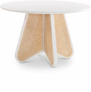 Butterfly 48" Oak Veneer And Natural Cane Dining Table - White