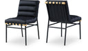 Burke Vegan Leather Upholstered Dining Chair - Black