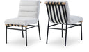 Burke Boucle Fabric Upholstered Dining Chair - Cream