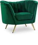 Margo Velvet Upholstered Chair - Green
