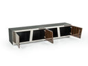 Gabrielle - Contemporary Acacia & Gold TV Stand