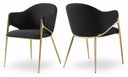 Nial Boucle Fabric Upholstered Dining Chair - Black