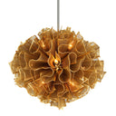Gold Leaf Pulse Chandelier 36" by Corbett Lighting, view 4