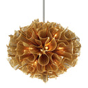 Gold Leaf Pulse Chandelier 31" by Corbett Lighting, view 2