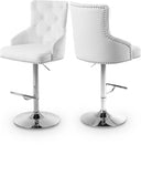 Claude Velvet Upholstered Adjustable Bar - White
