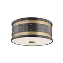Aged Brass and Old Bronze Gaines Flush Mount 12.5" by Hudson Valley