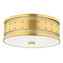 Aged Brass Gaines Flush Mount 16" by Hudson Valley
