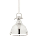 Polished Nickel Pelham Pendant 14" by Hudson Valley
