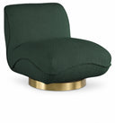 Geneva Boucle Fabric Upholstered Swivel Accent Chair - Green