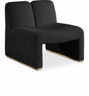 Alta Boucle Fabric Upholstered Accent Chair - Black