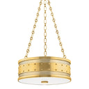 Aged Brass Gaines Pendant 16" by Hudson Valley