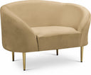 Ritz Velvet Upholstered Chair - Camel