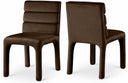 Kai Velvet Upholstered Dining Chair - Brown