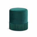 Teddy Velvet Upholstered Stool - Green