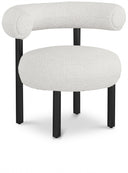 Bordeaux Boucle Fabric Upholstered Accent Chair - Cream