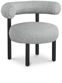 Bordeaux Boucle Fabric Upholstered Accent Chair - Grey