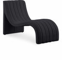 Orian Teddy Fabric Upholstered Chaise - Black