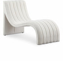 Orian Teddy Fabric Upholstered Chaise - Cream