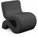Desiree Boucle Fabric Upholstered Accent Chair - Black