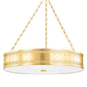 Aged Brass Gaines Chandelier 30" by Hudson Valley