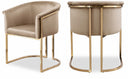 Tierra Velvet Upholstered Dining Chair - Beige