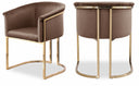 Tierra Velvet Upholstered Dining Chair - Brown