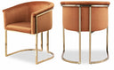 Tierra Velvet Upholstered Dining Chair - Cognac