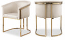 Tierra Velvet Upholstered Dining Chair - Cream