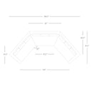 Dom 3 Pc Sectional-Large Wedge