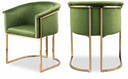 Tierra Velvet Upholstered Dining Chair - Olive