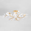 Vintage Gold Leaf Marabec Semi Flush 32" by Hudson Valley, view 2