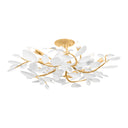 Vintage Gold Leaf Marabec Semi Flush 32" by Hudson Valley