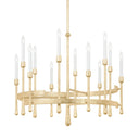 Vintage Gold Leaf Hathaway Chandelier 32.25" by Hudson Valley