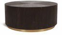 Nile Oak Wood Top And Metal Base Coffee Table - Brown