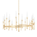 Vintage Gold Leaf Hathaway Chandelier 52" by Hudson Valley